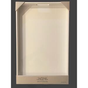 West Elm Large Rectangle Laquer Tray (white)
28 x 18 x 2.25 inches